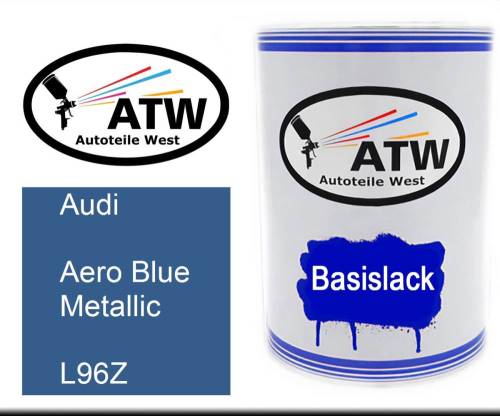 Audi, Aero Blue Metallic, L96Z: 500ml Lackdose, von ATW Autoteile West.